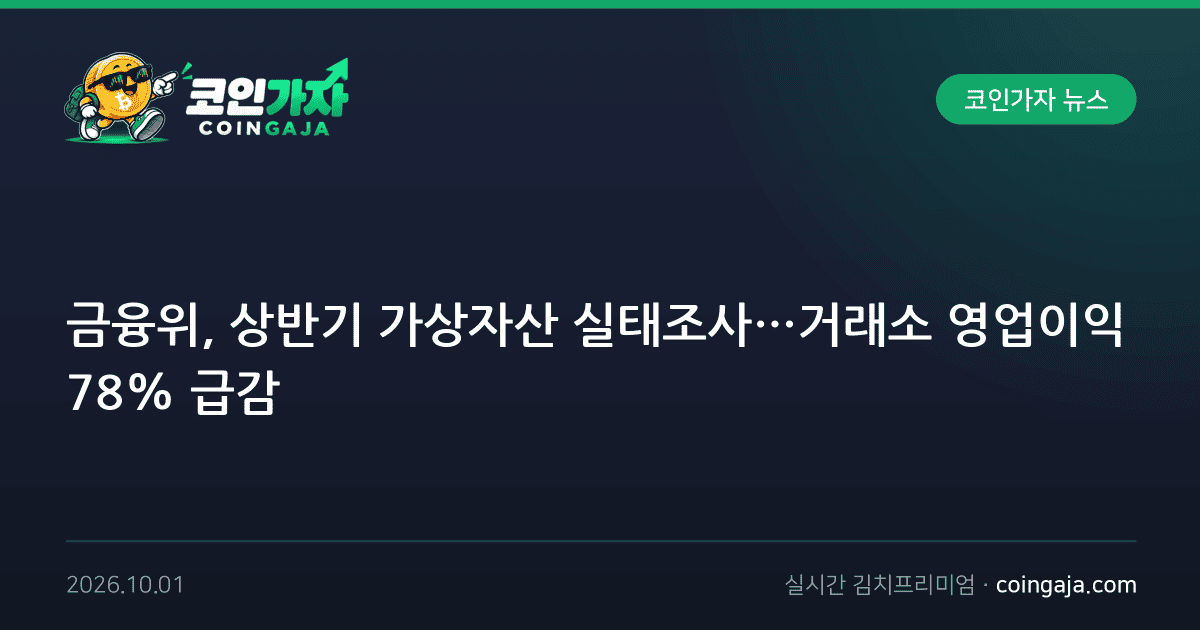 금융위, 상반기 가상자산 실태조사…거래소 영업이익 78% 급감