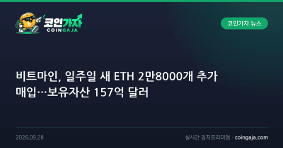 비트마인, 일주일 새 ETH 2만8000개 추가 매입…보유자산 157억 달러