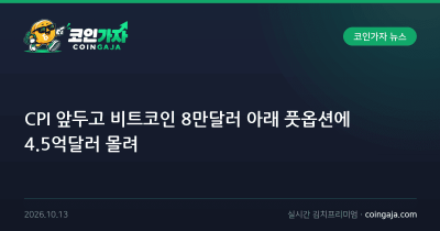 CPI 앞두고 비트코인 8만달러 아래 풋옵션에 4.5억달러 몰려