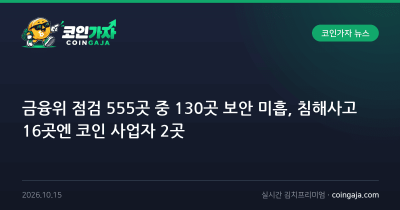 금융위 점검 555곳 중 130곳 보안 미흡, 침해사고 16곳엔 코인 사업자 2곳